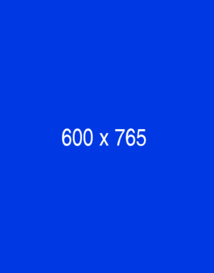 Blue placeholder image displaying 600 x 765